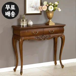 [벤티스가구]에쉴 원목 콘솔 엔틱 현관 복도장 테이블 수납장 미니 콘솔 폭좁은 슬림 데스크 슬림