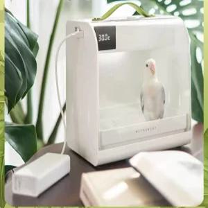 앵무새 이동장 육추기 저소음 휴대용 충전식 온도조절 조류 이동가방 대형 아크릴 애완조