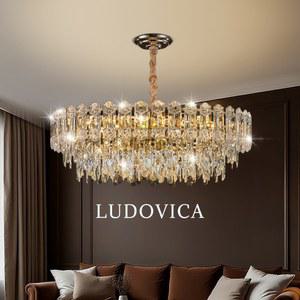 현대 크리스탈 북유럽 램프 샹들리에 천장 식당 높은 조명 거실 디자이너 LED