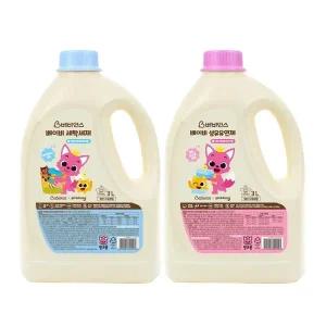 신세계라이브쇼핑베비언스 핑크퐁 베이비 세탁세제플러스섬유유연제 대용량 3L 용기