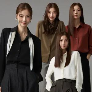 메시제이 크링클 셔츠 블라우스 4종 빅사이즈 여성 링클프리 하객룩 면접 루즈핏 구김없는원단 가을 여자