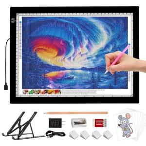 추적용 A4 LED 라이트 박스, 엘리트 아티스트 드로잉 박스 테이블 패드 카피 보드, 크리컷 제초 비닐, 다이아몬드 페인팅, 스케치(블랙)용 최대 8000럭스 초밝은