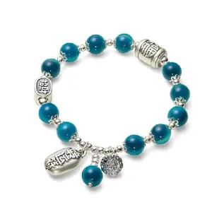 [NS홈쇼핑](빅)넬]S999 청마노 은 심볼 밴딩 팔찌[35522092]