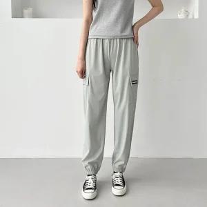 [피커]여자 카고포켓 여름 쿨 뒷포켓 허리밴딩 팬츠 4컬러