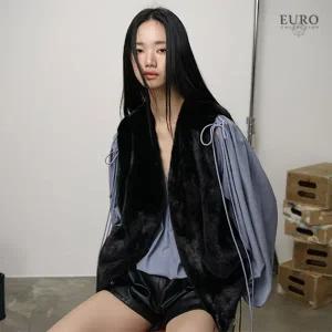 [하프클럽/유로컬렉션]사파이어 휘메일 풀스킨 밍크 베스트