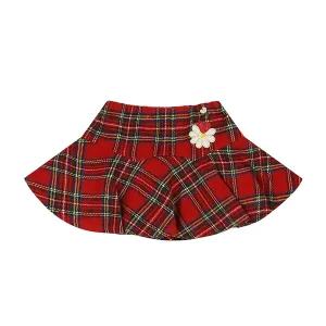 프렌치캣8 레드 체크 스커트 (Q55DAS010R1)