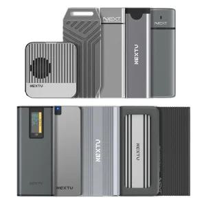 넥스트유 외장형 SSD케이스 모음 M.2 NVMe USB3.2 USB4 Gen2 C/A타입 알류미늄바디 LED표시 10Gbps 20Gbps 40Gbps PD 100W 냉각쿨러