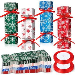 스파콘 60팩 크리스마스 크래커 노 스냅 DIY 테이블, 저녁 장식 선물로 홀리데이 포퍼 키트 선호