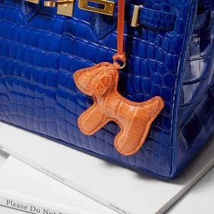 [크리스탈렌] 악어가죽 참장식 백참 가방 장식 차 키링 (키링퍼피)