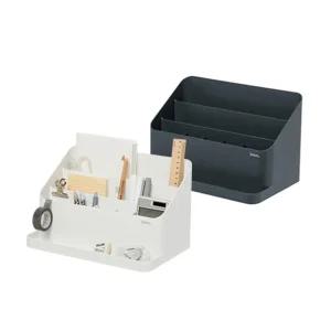 시스맥스 데스크탑 홀더 화이트리모콘꽂이 정리 책상소품 펜정리 오거나이저 오피스 수납함 꽂이