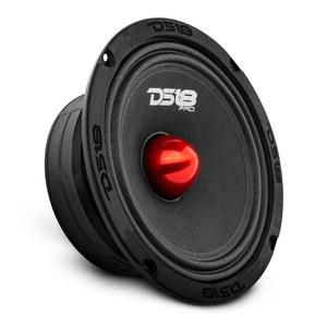 DS18 PRO-GM6B 스피커 - 6.5인치, 미드레인지, 레드 알루미늄 불릿, 480W 최대, 140W RMS, 8옴 자동차 또는 트럭 스테레오 사운드 시스템용 프리미엄 품질 오디오 도어 스피커(스피커 1개)