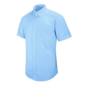 반팔일반)스카이블루 일반 솔리드 셔츠_MS0012