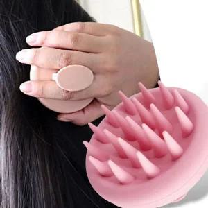 [셀러에이드]미니멀두피브러쉬 실리콘 핸들 안심소재 논슬립 머리감는솔