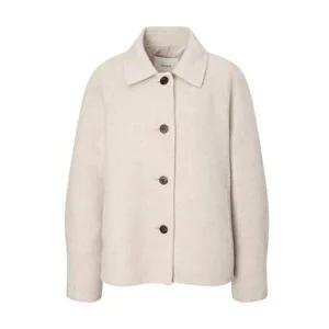 [셀러허브 패션]헤지스 여성 캐시미어 블렌디드 발마칸 핸드메이드 숏코트 아이보리 HSCO5D903I2