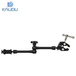 암 다기능 볼헤드 비디오 조명 클램프 인치 카메라용 더블 LED 마운트 어댑