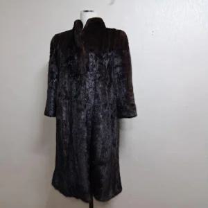 일본구제 천연밍크롱코트 H라인 160이하 55까지만