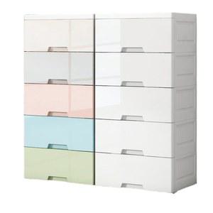 플라스틱서랍장800 와이드 이동식 5단 가벼운 플라스틱 원룸인테리어