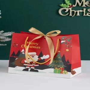 크리스마스 선물백 손잡이 종이 가방 신년 사과 포장 선물 봉투