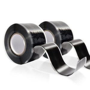 MEBMIK 2 롤 1IN X 10FT 그립 테이프, 손잡이용 실리콘 낚싯대용 랩 셀프 퓨징, 라켓, 풀업 바, 없음, 블랙