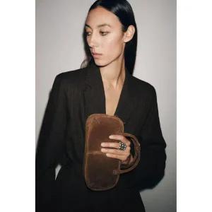 (MD PICK) ZARA 레더 미니 볼링백 - 브라운 6332610700 129993