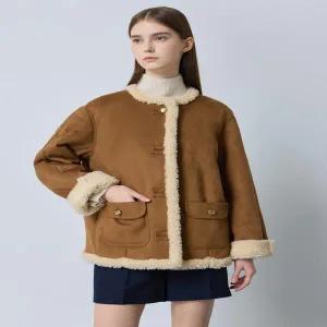 [CC콜렉트] C254PSJ161_시어링 스웨이드 무스탕 자켓