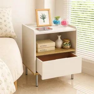 화이트 심플 협탁 침실 원룸 거실 사이드 보조 테이블 수납장 서랍장 미니선반 인테리어 필수