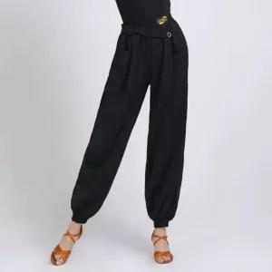 라틴댄스 빅사이즈 댄스바지 무용복 왈츠 봄여름 라인댄스 에어로빅 댄스복