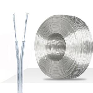 28/26/24/22/20/18AWG 2 코어 구리 와이어 투명 병렬 케이블 DC 전원 플랫 라인 1A 2A 3A 5A 7A LED 라이트