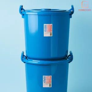 파란 플라스틱통 만능통 대형 바케스 용기 원형 환수통 바께스 25L