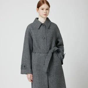 [CC콜렉트]헤링본 싱글 벨티드 롱코트_C254MSG180_s