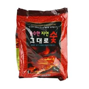 나무숯-2kg (7-8인용) 캠핑 야외 구이 바베큐장작 바비큐 불용숯 캠핑참 식당용 구이용 캠핑용