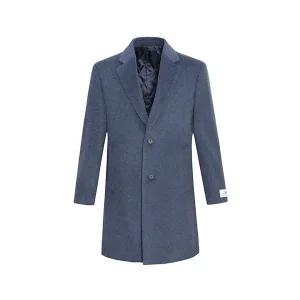 [하프클럽/BY파크랜드]블루 캐시미어 혼방 체스터 코트-AA3OH472