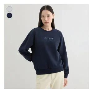 [게스][25FW] 여성 기모 세미오버 크롭 맨투맨 OP4KE4001001097