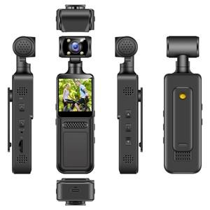 야외 스포츠 자전거 여행을위한 4K 바디 카메라 나이트 비전 휴대용 캠코더 WiFi 야외 비디오 레코더