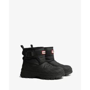 British감성 헌터 UNISEX 인트레피드 버클 숏 스노우부츠 - 블랙 WFS2000NYRBLK 방한화