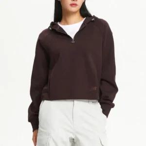 뉴발란스후드티 DQJ NBN0E4W832-22 여성 시그니처 넌기모 반집업 후드형 맨투맨(SEMI OVER FIT)