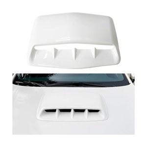 FALVFUN 자동차 후드 통풍구, 차량용 스쿱 터보 보닛 공기 흐름 흡입 커버, 외장 장식 엔진 냉각 흡입구 트림 액세서리, SUV RV 트럭용 범용(흰색)