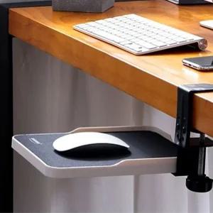 책상용 마우스 트레이 화이트 거치대 받침대 회전 확장