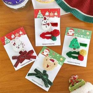 [골드스마일]매력적인 크리스마스 헤어핀 성탄절 머리끈 연말 헤어