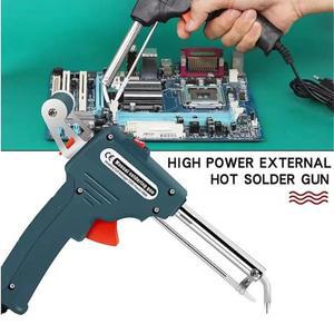 전기인두기  휴대용 철 용접기 자동 납땜 총 220V 60W 내부 온열 송신 주석 수리 도구 EU 플러그