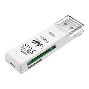 고품질 엠비에프 USB 3.0 SD카드 TF 멀티 카드리더기 화이트 USB리더기 멀티카드리더기 멀티리더기 WFGZL0