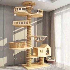 대형 노묘 주문 캣타워 패키지 뚱냥이 원목 기둥 캣폴