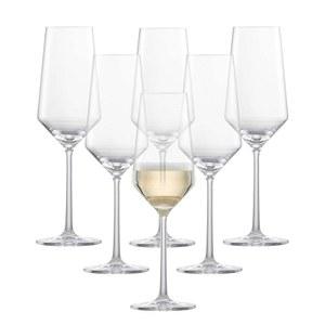 ZWIESEL GLAS 퓨어 샴페인 잔(6개 세트), 발포 포인트가 있는 샴페인 플루트, 식기세척기 사용이 가능한 트리탄 크리스탈 글래스, 독일산(10온스)