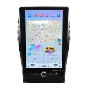 포드 엣지 2015 2016~2019 스테레오 GPS 내비게이션 카플레이 오디오 멀티미디어 비디오 플레이어 헤드 유닛(중간 버전, 6+128GB)을 위한 13.1인치 화면 업그레이드 안드로이드 12 자동차 라디오