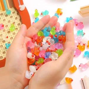 야광 오리 미니어처 장식품 가드닝 소품 어항꾸미기 피규어 10P