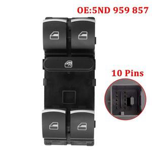 마스터 파워 윈도우 제어 스위치, VW 제타 티구안 골프 GTI MK5 MK6 파사트 B6 CC 시트 레온 MK2 5ND 959 857, 5ND959857