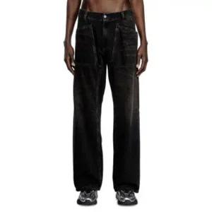 [디젤] D-ZETA 루즈핏 유틸리티 포켓 블랙 진 청바지 A1629609J96 블랙