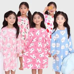 Soft Warm 보송보송 피치기모 여아용 원피스 잠옷 5종 균일가