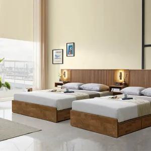 보루네오 템바 트윈 원목수납침대 SS+SS+센터조명1개 DB4059