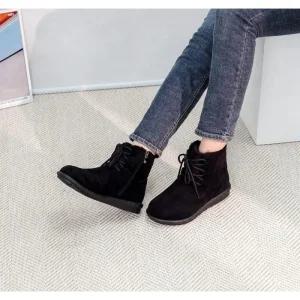 [라운슈] 스웨이드 레이스업 퍼안감 워커힐 3.5cm